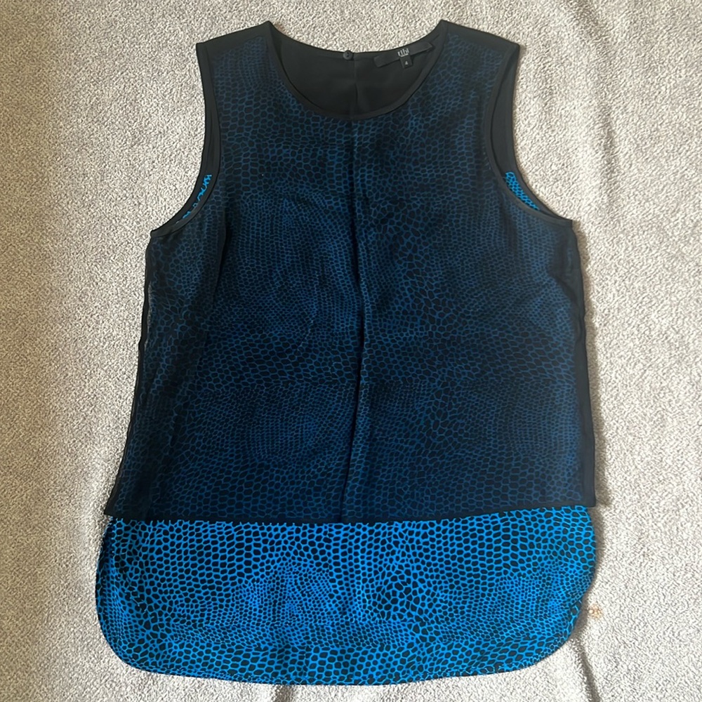 Tibi blue and black top